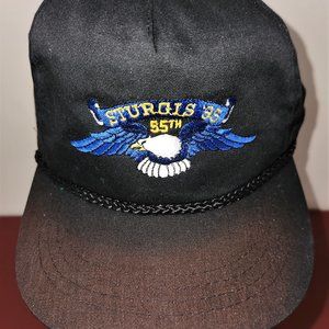 Vintage 1995 STURGIS 55th Annual MotorcycleRally Snapback Trucker Embordered hat